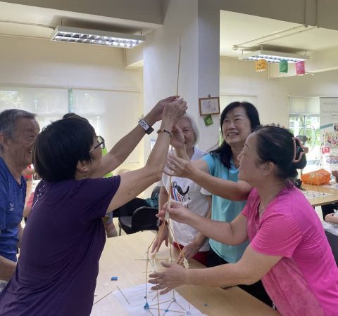 SimpleIT Balik Kampung mental health wellness program for seniors - building teamwork